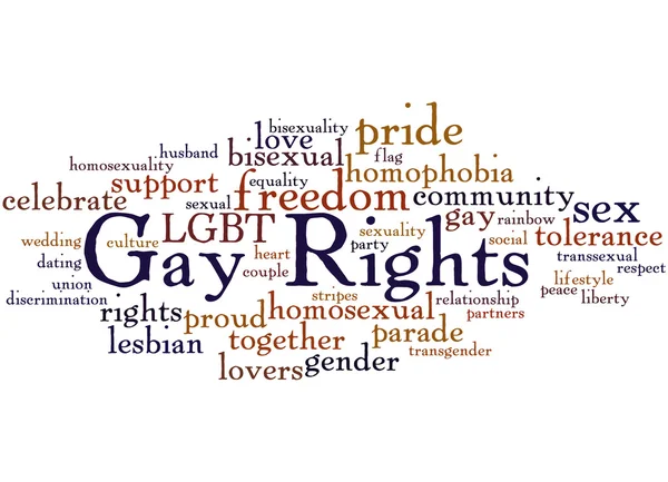 Gay rights, concepto de nube de palabras — Foto de Stock