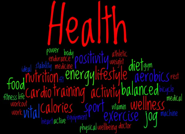 Health, word cloud concept 5 — Stock Photo, Image