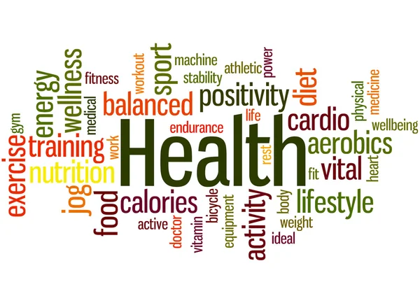 Health, word cloud concept 6 — Stock Photo, Image
