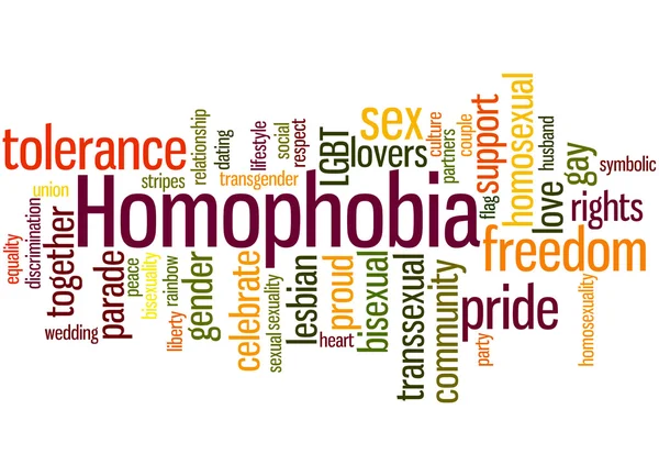 Homofobia, concepto de nube de palabras 6 —  Fotos de Stock