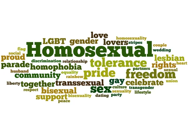 Homosexual, word cloud concept 3 — Zdjęcie stockowe