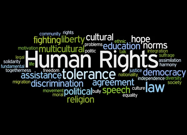 Τα ανθρώπινα δικαιώματα, λέξη έννοια σύννεφο 2 — Φωτογραφία Αρχείου