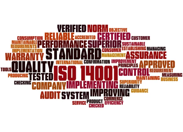 ISO 14001, word cloud concept 3 — Zdjęcie stockowe