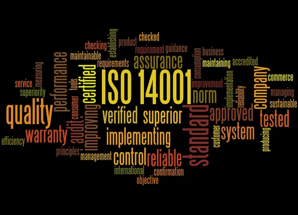 ISO 14001, ordet cloud koncept 8 — Stockfoto