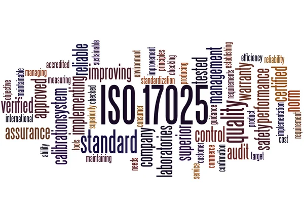ISO 17025, ordet cloud koncept 2 — Stockfoto