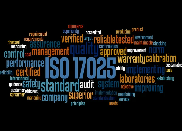 ISO 17025, conceito de nuvem de palavras 8 — Fotografia de Stock