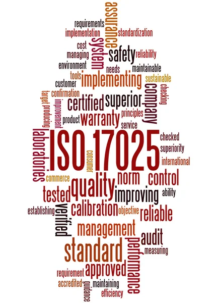 ISO 17025, λέξη έννοια σύννεφο — Φωτογραφία Αρχείου