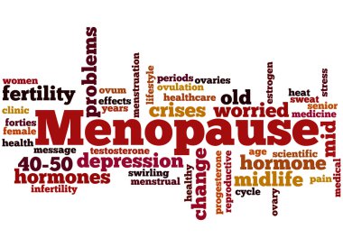 Menopause, word cloud concept 9 clipart
