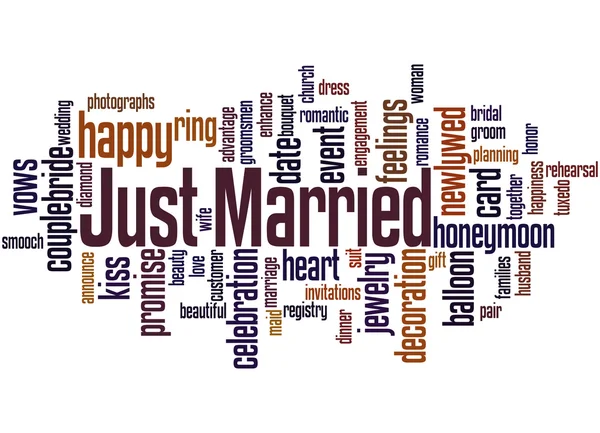 Just Married, concepto de nube de palabras 2 — Foto de Stock