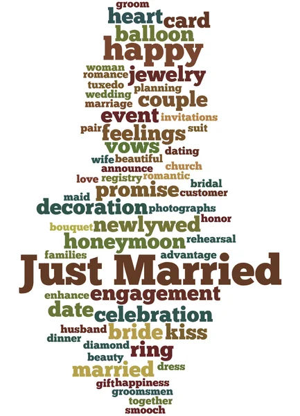 Just Married, word cloud concept 9 — Stock Photo, Image