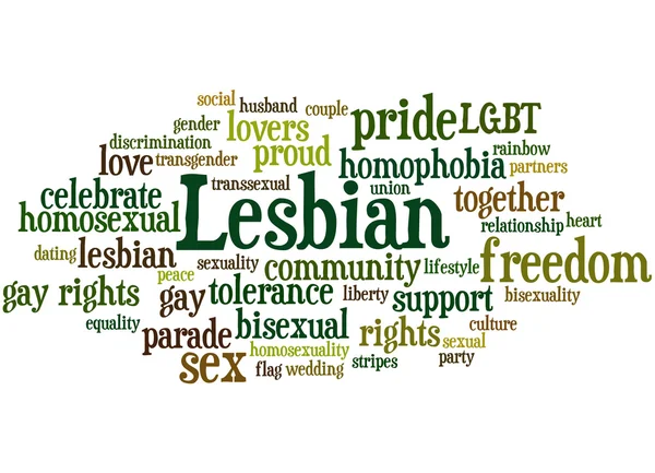 Lesbianas, concepto de nube de palabras 4 — Foto de Stock