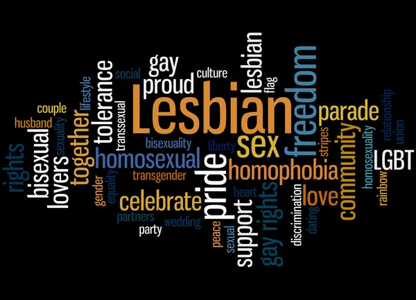 Lesbijki, słowo cloud koncepcja 6 — Zdjęcie stockowe