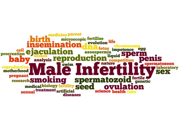 Infertilidad masculina, concepto de nube de palabras 2 —  Fotos de Stock