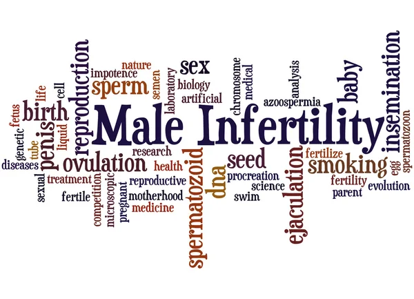 Infertilidad masculina, concepto de nube de palabras 6 —  Fotos de Stock