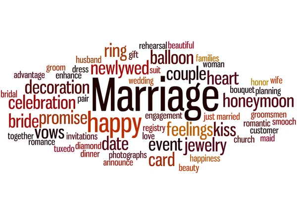 Marriage, word cloud concept 2 — Stock Photo, Image