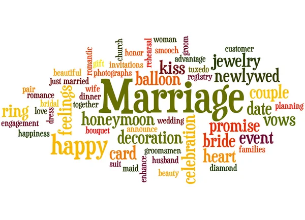 Marriage, word cloud concept 6 — Stock Photo, Image