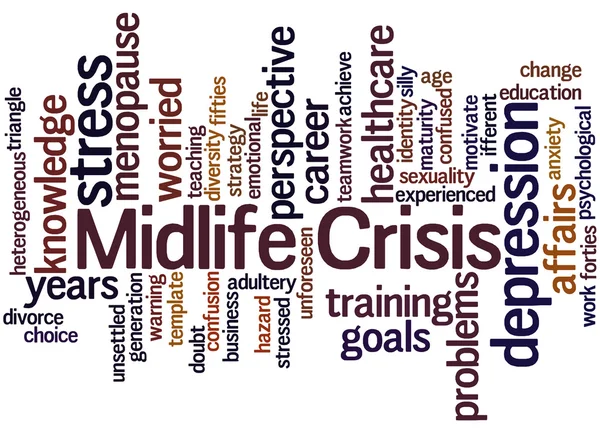 Midlife crisis, word cloud concept 7 — Stock Photo, Image