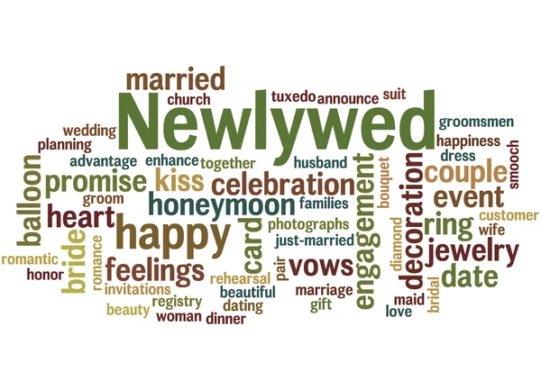 Newlywed, word cloud concept 2 — Stock Photo, Image