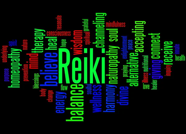 Reiki, concepto nube de palabras —  Fotos de Stock