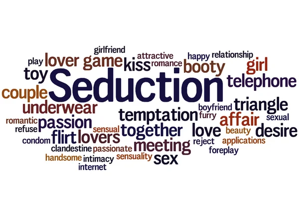 Seduction, word cloud concept 9 — Stock fotografie