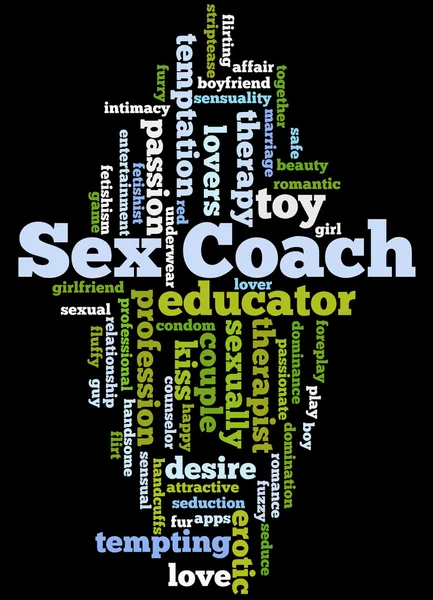 Sex Coach, Wort Wolke Konzept 8 — Stockfoto