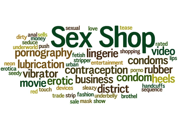 Sex Shop, word cloud concept 9 — Stock fotografie