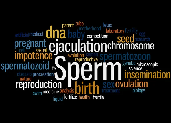Сперма, концепция облака слов 5 — стоковое фото