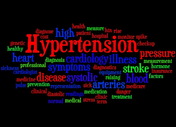 Hipertensión, concepto de nube de palabras 9 — Foto de Stock