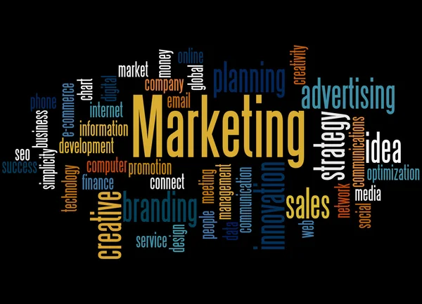 Marketing, concepto de nube de palabras 6 — Foto de Stock