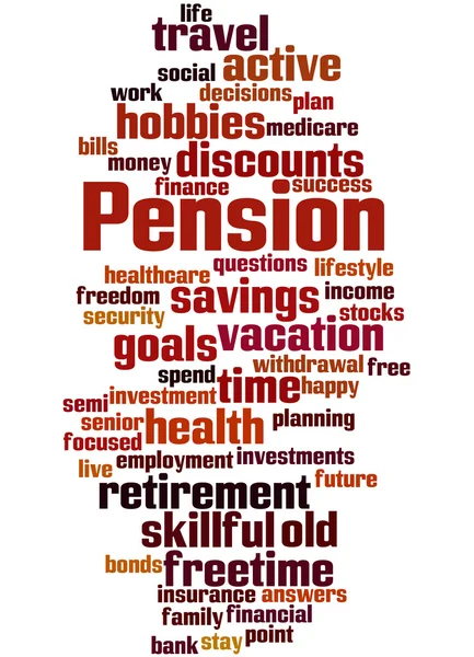Pension, słowo cloud koncepcja — Zdjęcie stockowe