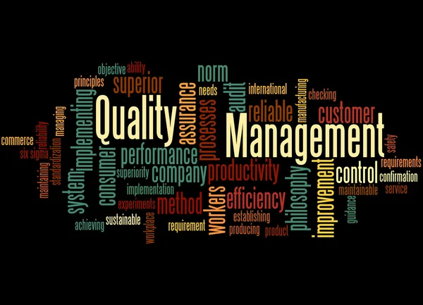 Quality Management, word cloud concept — Stock Photo, Image