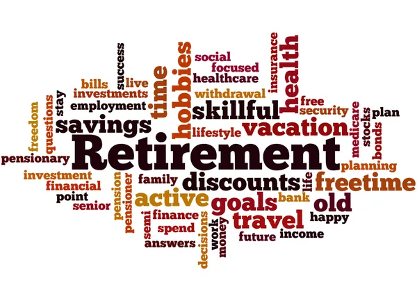 Retirement, word cloud concept 7 — Stock Photo, Image