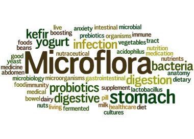 Microflora, word cloud concept 3 clipart