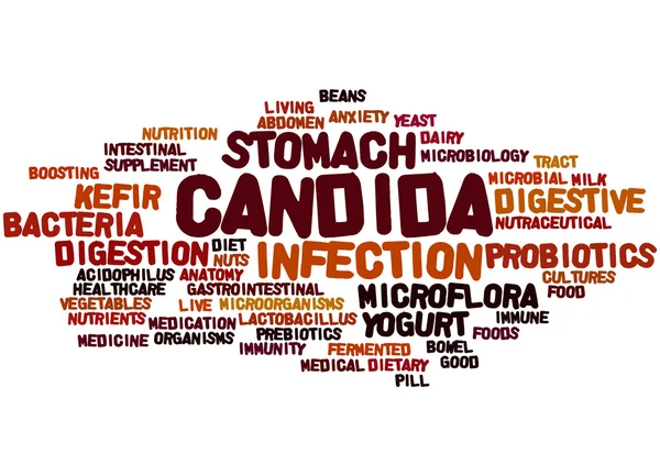 Candida, concetto di cloud word — Foto Stock