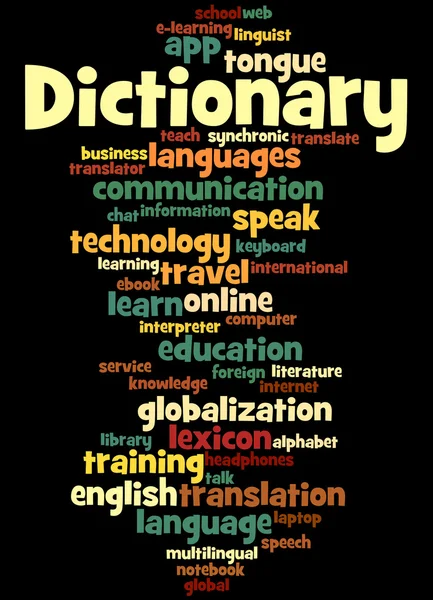 Dictionary, word cloud concept 4 — Stock Photo, Image