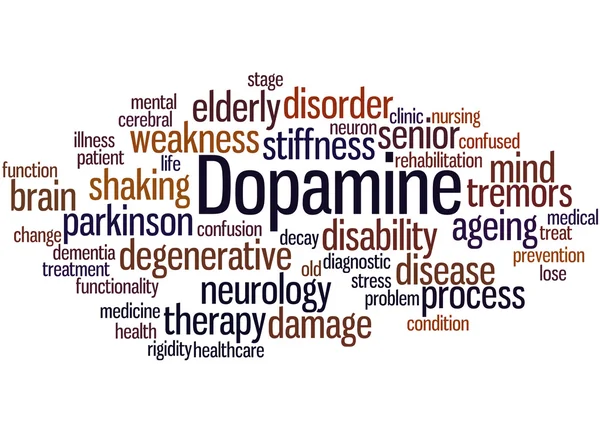 Допамин, концепция облака слов — стоковое фото