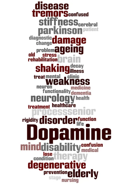 Ντοπαμίνη, σύννεφο λέξη έννοια 7 — Φωτογραφία Αρχείου