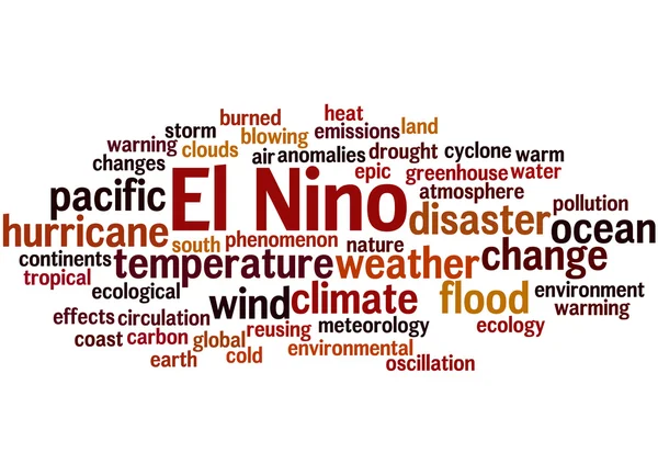 El Nino, conceito de nuvem de palavras 6 — Fotografia de Stock