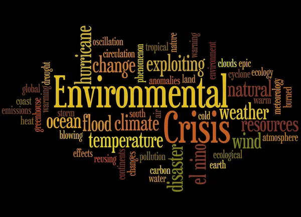 Crise ambiental, conceito de nuvem de palavras 4 — Fotografia de Stock