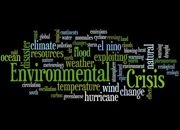 Crisis ambiental, concepto de nube de palabras 5 — Foto de Stock