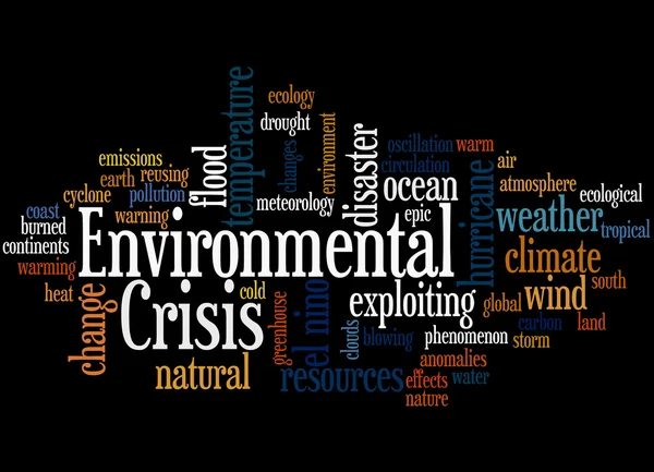 Crise ambiental, conceito de nuvem de palavras 6 — Fotografia de Stock
