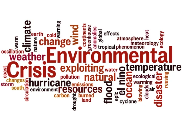 Crisis ambiental, concepto de nube de palabras 8 —  Fotos de Stock