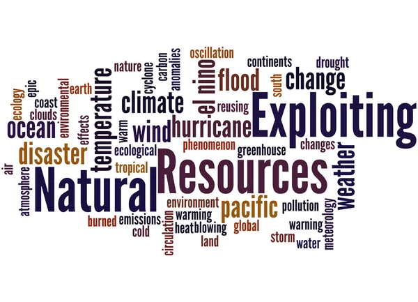 天然資源、単語雲概念 8 — ストック写真