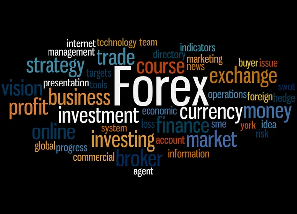 Forex, ordet cloud koncept — Stockfoto