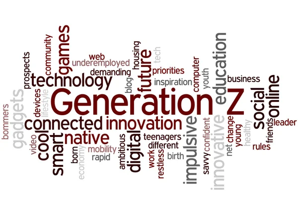 Generation Z, word cloud concept 7 — Stock Photo, Image