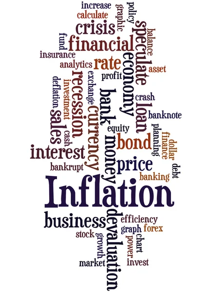 Inflation, ordet cloud koncept 2 — Stockfoto