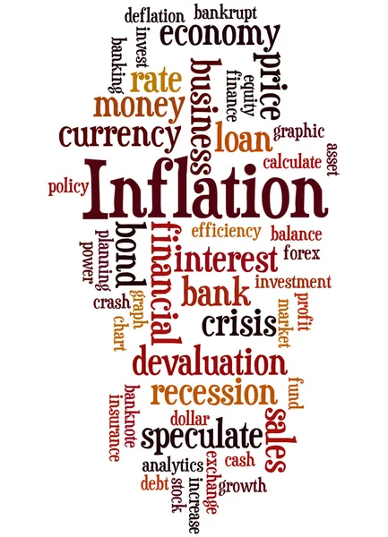 Inflation, concept de nuage de mots 3 — Photo