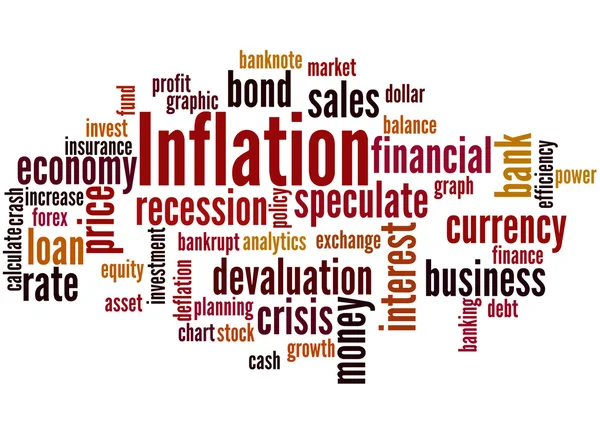 Inflation, ordet cloud koncept 9 — Stockfoto