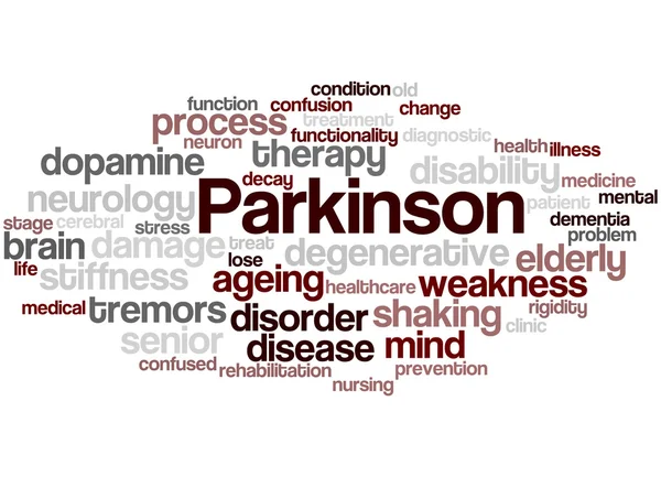 Parkinson, slovo mrak koncepce 2 — Stock fotografie