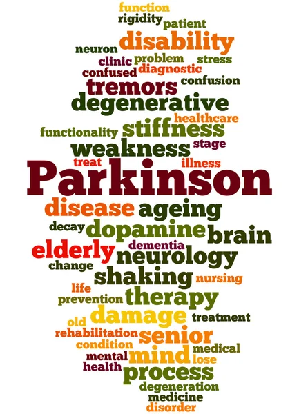 Νόσος του Πάρκινσον, λέξη έννοια σύννεφο 6 — Φωτογραφία Αρχείου